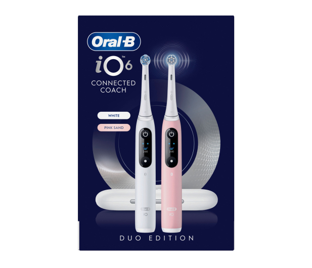 Oral-B Szczoteczeka magnetyczna iO6 Duo (biała + różowa) - 1519318 - zdjęcie 2